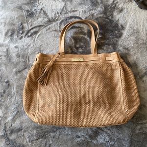 Italian BV-style Woven Leather Bag NWOT